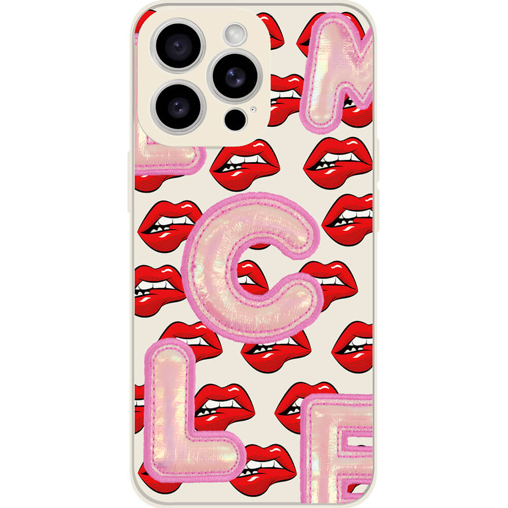 Lips Initials - Customizable Case For iPhone