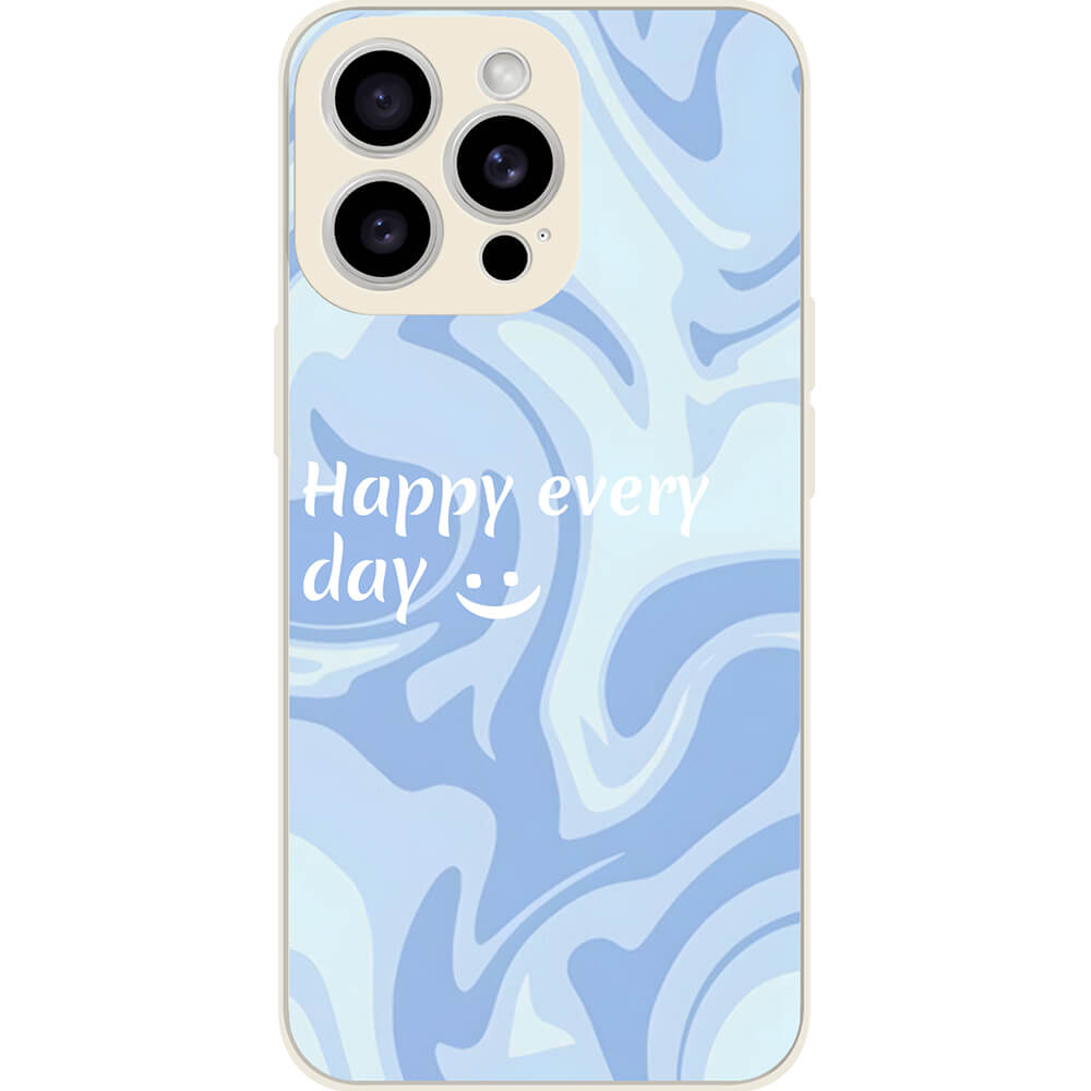 Blue Wavy - Customizable Case For iPhone