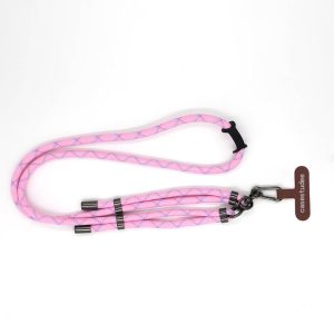 Adjustable Rope Crossbody Phone Strap Pink