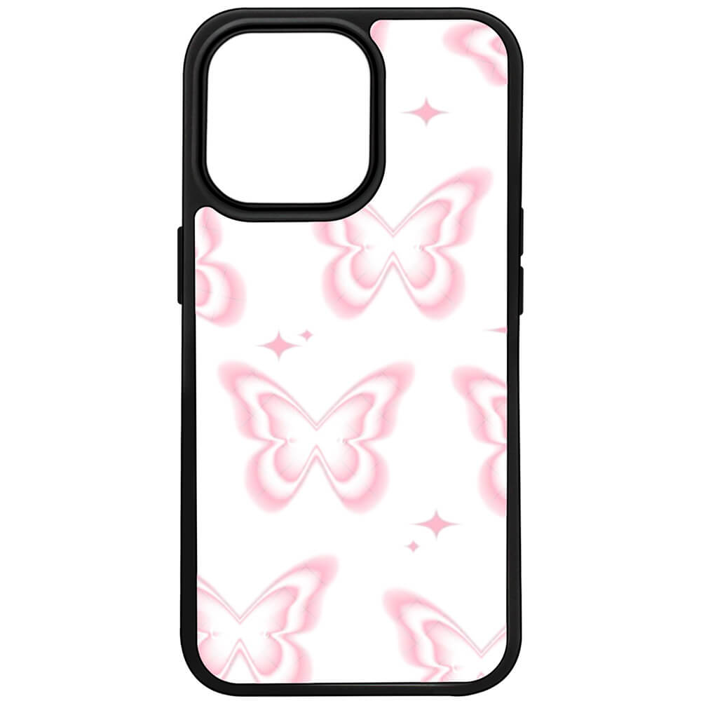 Pink Butterflies - Customizable Case For iPhone