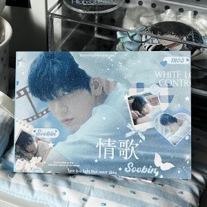 Soobin photobooth sticker pack “Love Song” edition – full sheet featuring multiple close-up expressions